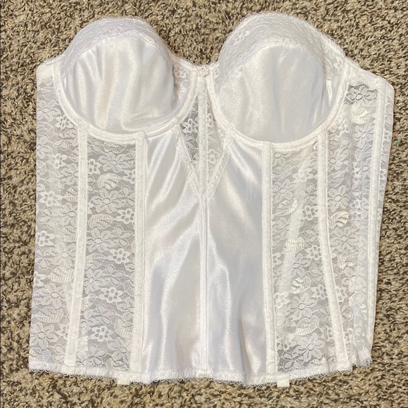 Dominique White Lace Strapless Bra/Corset  with Underwire - Picture 2 of 10